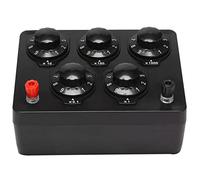 Ocnvlia Boîte de résistance noire de résistance de décennie variable de fer de boîte de résistance 0-9999,9 ohm 165X125X60Mm pour l'enseignement physique