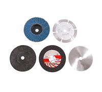 Ocnvlia Lot de 5 disques de coupe de 75 mm pour meuleuse d'angle d'alésage de 10 mm à lamelles plates, patins de ponçage