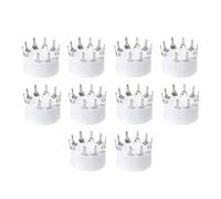 Ocobudbxw 10 pièces Prise 9 Broches Tube électronique Prises en céramique Support de Tube plaqué Or Accessoires Audio