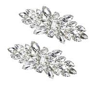 Ocobudbxw 2 pièces Pince à Chaussures Chaussures de Mariage Talon Haut Femmes mariée décoration Strass Brillant Clips décoratifs Boucle à Breloques