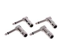 Ocobudbxw 4 pièces à Angle Droit TS Prise de téléphone Mono connecteur Audio de Guitare Jack 6,35 mm