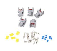 Ocobudbxw 5 Ensembles connecteur étanche 2 Broches pour Delphi 10811963 Prise de Rail de Carburant d'injecteur Diesel de Carburant