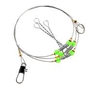 Ocobudbxw Anti-enroulement chaîne pivotante Crochet de pêche en mer Plates-Formes en Acier Fil Leader hameçons