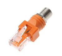 Ocobudbxw F Femelle vers RJ45 mâle Adaptateur de coupleur de Barillet coaxial RJ45 vers convertisseur de connecteur RF