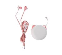Ocobudbxw Mignon Chat 3,5 mm stéréo écouteurs Intra-Auriculaires étui pour Casque avec Micro pour Filles Cadeau