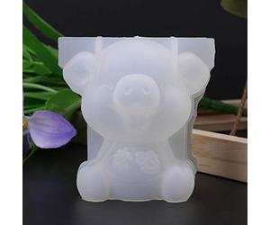 Ocobudbxw Moule en Silicone Cochon Mignon 3D Solide Cochon année Mots Chinois moules Chanceux Bricolage résine époxy Outils Fabrication de Bijoux Fondant de gâteau Artisanat Cadeaux