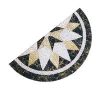 Ocobudbxw Paillasson Demi-Cercle, Tapis de Sol en PVC Demi-Lune antidérapant Motif marbre, 30X60cm