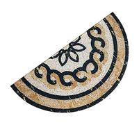 Ocobudbxw Paillasson Demi-Cercle, Tapis de Sol en PVC Demi-Lune antidérapant Motif marbre, 30X60cm