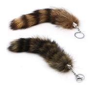 Ocobudbxw Porte-clés Raton Laveur Manteau queues chaîne Porte-clés Porte-clés Cadeau Nouveau