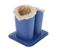 Ocobudbxw porte-lunettes doublé en peluche avec base magnétique - étui pour lunettes en cuir PU