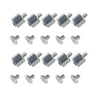 Ocobudbxw Radiateur d'ordinateur 10 Kits de Montage à la Main écrou Hexagonal à vis pour Carte mère SSD A-SUS M.2 Argent