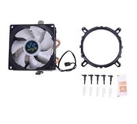 Ocobudbxw Radiateur d'ordinateur Refroidisseur de processeur Silencieux LGA/2011/115X/775 radiateur de Refroidissement PC 3 Broches 2 Tubes de cuivre LED