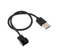 Ocobudbxw USB 2.0 A Câble Adaptateur de connecteur mâle à 3 Broches / 4 Broches pour Ventilateur PC 5V