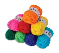 O'COLOR Lot 8 petotes de fils acryliques 50g. Couleurs vives assorties. Longueurs environ 90m par bobine