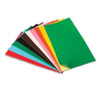 O'COLOR Sachet de 10 coupons de feutrine adhésive, format 45x25 cm, couleurs assorties
