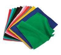 O'COLOR Sachet de 12 coupons de feutrine, format 30x20 cm, couleurs assorties