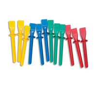 O'COLOR Sachet de 12 spatules en plastique, 4 couleurs assorties longueur 11.5cm