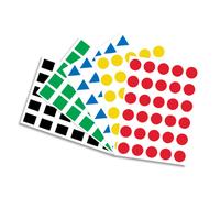 O'COLOR Sachet de 40 planches A5 de gommettes A5. 1200 gommettes. 4 formes assorties, 5 couleurs.