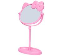 Ocomuan Joli miroir de maquillage de bureau - Miroir compact rose avec support de rangement pour maquillage - Convient pour la salle de bain ou la chambre à coucher - Pour fête d'anniversaire - Pour
