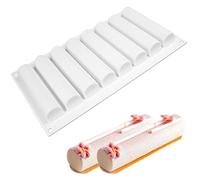 OCPO KITCHEN Moule à Barre de Céréales, Moule à Patisserie, Moules Longues Bandes, Moules en Silicone de 8 Cavités pour Barre Énergétique Pâteau Bonbons Chocolat Cupcake Gelée Savon