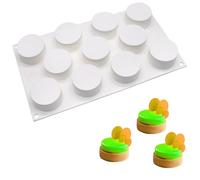 OCPO KITCHEN Moule à Muffins en Silicone, Moule à Pâtisserie, Moule Silicone en Forme de Cylindre pour Savon Biscuits Cupcakes Puddings Brownies, sans BPA, Antiadhésif et Facile à Démouler (11 Trous)
