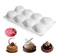 OCPO Kitchen Moule à Muffins, Moule à Savon 8 Cavités, Moule en Silicone 3D en Forme de Pierre pour la Cuisson de Mousses, Gâteaux, Desserts Français, Pâtisserie, Pudding au Chocolat Cupcakes