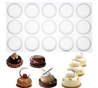 OCPO KITCHEN Moule à Muffins, Moules à Gâteaux en Silicone, Moule à Bougie, Moule en Silicone pour Pâteau Bonbons Chocolat Cupcake Gelée Savon Fait Main (15 cavité)