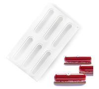 OCPO KITCHEN Moule Barre de Céréales, Moule en Silicone Patisserie, Moule Tablette Chocolat, Moule Tablette, Moule Rectangulaire pour Faire Barres Énergétiques, Chocolat, Muffins, Gâteaux (6 Cavités)