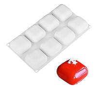 OCPO KITCHEN Moule Carré Cube en Silicone pour Pâtisserie, Bonbons, Glaçons, Gâteau, Pudding, Truffes Pralinés (8 Cavités)
