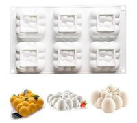 OCPO KITCHEN Moule en Silicone en Forme de Nuage pour Faire Gâteaux, Desserts, Pâtisseries, Crème Glacée, Pudding, Gelée, Décoration de Gâteau, sans BPA (6 cavités)