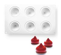 OCPO KITCHEN Moule Silicone Patisserie, Moule à Gâteau en Silicone de 6 Cavités, Moule en Silicone en Forme d'eau pour Bonbons, Mousse, Dessert, Gelée, Pudding, Gâteau, Fondant, Glaçons, Savon