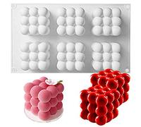 OCPO Kitchen Moules en Silicone 3D, Moules à Bougie Faits à la Main, Moules à Forme Spécifique, Moule Silicone en form de Nuage pour Dessert Savon Chocolat Truffe Mousse Muffin Pudding (6 Cavités)