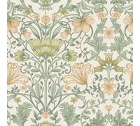 Holden Decor – Papier peint – Eclectic Collection Floral vintage – Fleurs et vignes – Crème/Ocre