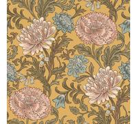 Ocre Jaune Salisbury Fleur Papier Peint 553147 Rasch 10m Rouleau Floral Look