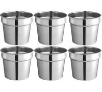 OCS Parts Pro Series Lot de 6 pots à légumes de 7 litres en acier inoxydable pour sauces, soupes, cuisinières, chauffe-soupe, tables à vapeur ou ustensiles de cuisine 24,1 x 20,7 cm
