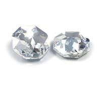 Octagon cristal 14 mm ( 2 trous) 24 pièces, de la marque A Asfour ( cristal de lampe, cristal de lustre, cristal)