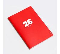 OCTÀGON DESIGN Grand Calendrier Planificateur Mensuel 2026 de janvier à décembre 2026 Format A4 Rouge Couverture souple