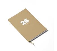OCTÀGON DESIGN Grand planificateur hebdomadaire 2026 12 mois Janvier à décembre 2026 Format A4 Camel Couverture souple Restez entièrement ouvert