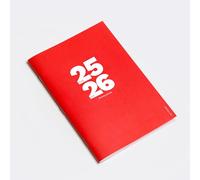 OctÀGON DESIGN | Grand planificateur mensuel 2025/2026 | Année académique | 12 mois : août 2025 à juillet 2026 | L'emblématique agenda mensuel d'Octagon | Format A4 | Rouge | Couverture souple