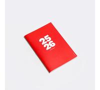 OctÀGON DESIGN | Petit planificateur mensuel 2025/2026 | Année académique | 12 mois : août 2025 à juillet 2026 | L'emblématique agenda mensuel d'Octagon | Format A5 | Rouge | Couverture souple