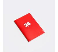 Octàgon Design Petit planificateur mensuel 2026 de janvier à décembre 2026 Format A5 Rouge Couverture souple
