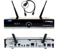 OCTAGON SF8008 UHD 4K Récepteur Combo câble Satellite & récepteur DVB-T2, E2 Linux & Define OS, DVB-S2X & T2C, avec Fonction d'enregistrement PVR, Gigabit LAN, Lecteur de Cartes, Satellite to IP,