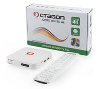 Octagon Spirit White 4K UHD HDR10 + Smart Android TV Ott IP Média Streaming Box