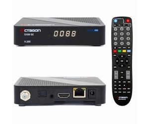 Octagon SX88 SE V2 HD S2+ IP Linux Sat Récepteur satellite avec fonction d'enregistrement PVR, HDTV DVB-S2, LAN, Unicable, Mediathek, YouTube, Internet Radio, Multistream, Blindscan, lecteur de cartes