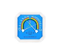 Octagon Thermomètre Hygromètre Analogique avec Double Échelle Affichage Large Plage de Température -20°C à 40°C et Humidité RH 0-90% RH Sans Piles Support Mural pour Maison, Bureau, Serre, Bleu