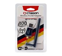 Octagon WL318 Optima WLAN 300 Mbit/s + 2dBi Antenne USB 2.0 Adaptateur avec bande 2,4 GHz, VU+, Gigablue, Protek et autres récepteurs satellite avec Linux E2 OS et ordinateur, noir