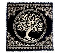 OCTAZI Nappe d'autel,Cartes de tarot,Bandana,Nappe d'autel wiccan,Serviettes de sorcellerie,Fournitures de sorcellerie,Carrée,Pagenne,Spirituelle céleste,Sorcière,Coton,Avec franges