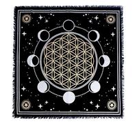 OCTAZI Nappe d'autel,Cartes de tarot,Bandana,Nappe d'autel wiccan,Serviettes de sorcellerie,Fournitures de sorcellerie,Carrée,Pagenne,Spirituelle céleste,Sorcière,Coton,Avec franges