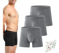 Octipa Boxer pour incontinence ultra absorbant pour homme - Sous-vêtements extensibles et respirants - Confortables - Anti-fuites - Réutilisables - Évacuation de l'humidité - Gris foncé - Taille XL