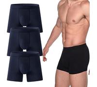 Octipa Men's Ultra-Absorbent Incontinence Boxer Briefs,Mens Incontinence Underwear,Comfort Moisture Wicking Breathable,Leak Proof Reusable (3pcs-Dark blue, XL)